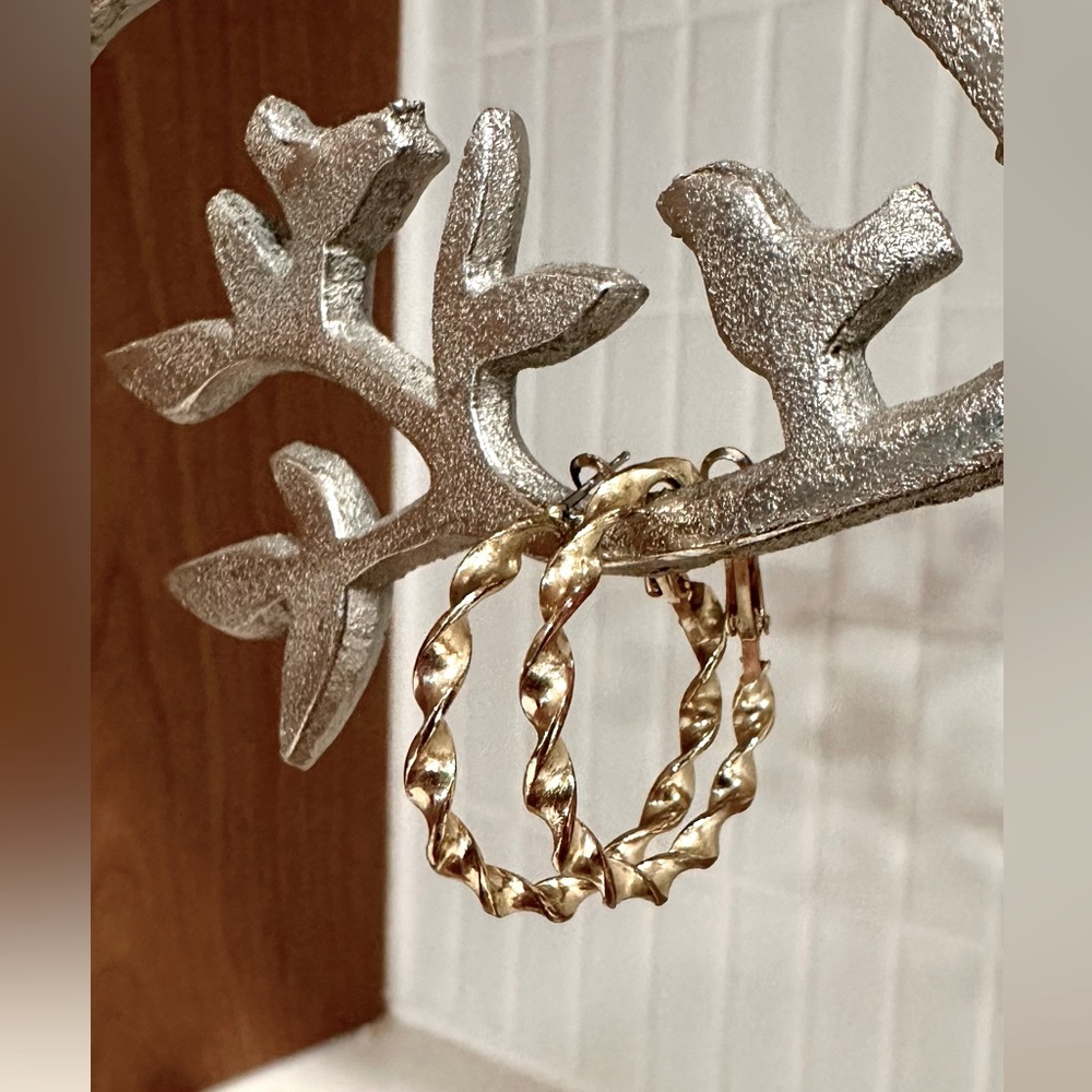 Twisted Gold Hoops